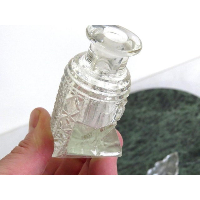 Glass Vintage Art Deco Czech Cut Crystal Cornucopia Perfume Bottle For Sale - Image 7 of 7