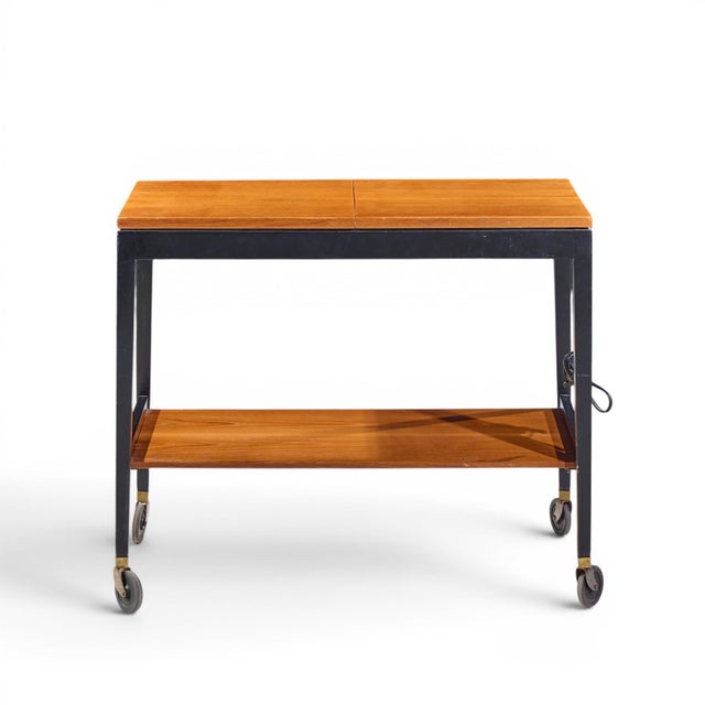 Mid 20th Century George Nelson for Herman Miller Mid Century Walnut Server Bar Cart For Sale - Image 5 of 11