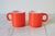 1960s Vintage Hazel Atlas Milk Glass Mugs, 60's Orange Peel Texture S/6 For Sale - Image 5 of 12