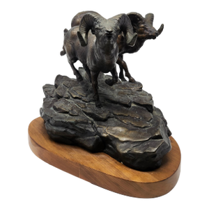 1980s Bronze Stag Statue by Clark Bronson