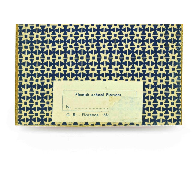 Late 20th Century Small Flemish School of Flowers Florentine Gold Framed Prints Italy - A Pair For Sale - Image 6 of 6