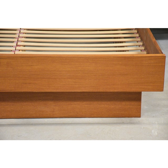 Mid 20th Century Danish Modern Teak Queen Platform Bed For Sale - Image 10 of 12