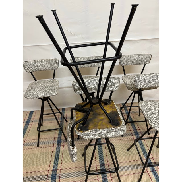 Vintage Mid-Century Modern Daystrom Swivel Bar Stools For Sale In New York - Image 6 of 10
