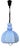 Vintage Light Blue Adjustable Pendant Light, Former Yugoslavia, 1970s For Sale