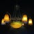 Gold Art Deco Chandelier attributed to Muller Freres Luneville, 1920s For Sale - Image 8 of 13
