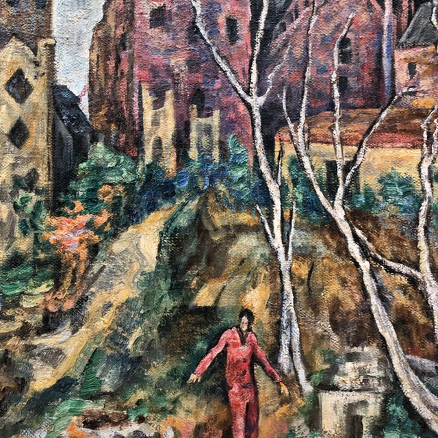 Abstract Expressionism Original Modernist Vintage Painting Hartford Conn. By Segal For Sale - Image 3 of 8