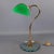 1970s Banker Table Lamp in Polished Brass with Satin Green Glass Shade, 1970s For Sale - Image 5 of 16