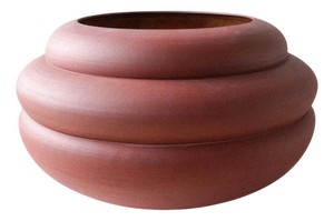 Vase in Iron-Rich Stoneware with Glazed Interior by Robin Kerr
