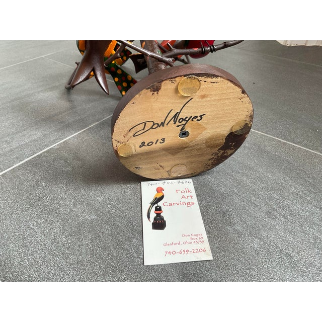Brown Folk Art Bird Tree For Sale - Image 8 of 8
