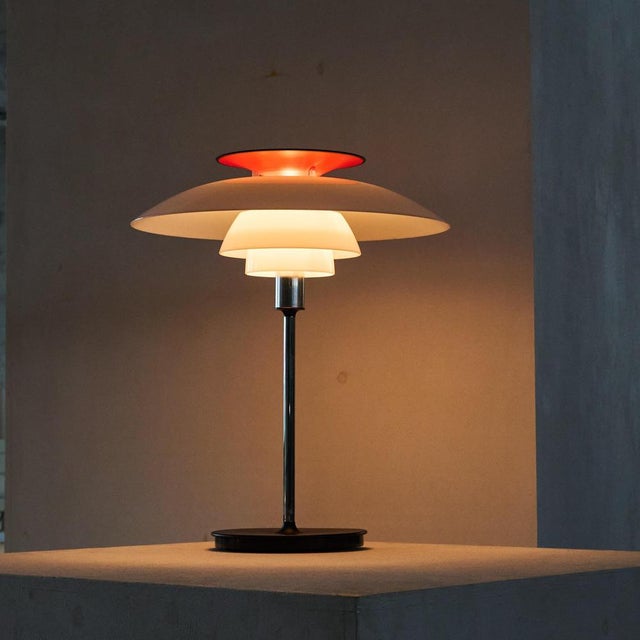 Louis Poulsen Vintage Danish PH-80 Table Lamp by Poul Henningsen for Louis Poulsen, 1970s For Sale - Image 4 of 8