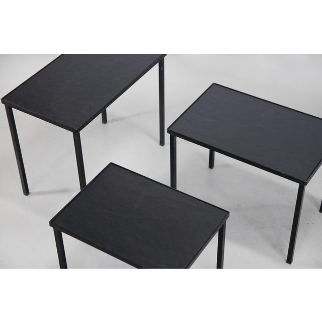 Vintage Slate Nesting Tables by by Floris Fiedeldij for Artimeta, 1960s, Set of 3 For Sale - Image 4 of 5