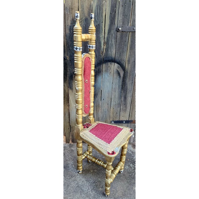 Antique Whimsical "Alice in Wonderland" Avant-Garde Victorian Spool Chair For Sale - Image 4 of 7