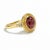 Vintage Inspired Garnet and Topaz Ring in Silver, Gold, Size 6 For Sale - Image 4 of 5