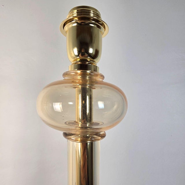 1980s Murano Glass Mid Century Modern Floor Lamps - Pair For Sale - Image 10 of 10