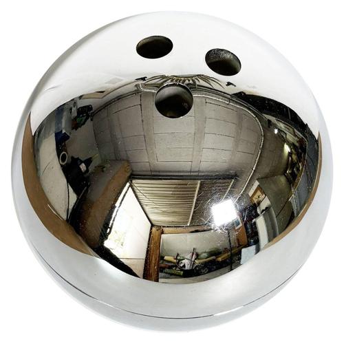 Chrome Ice Bucket in the shape of a Bowling Ball, France, 1970s For Sale - Image 9 of 9