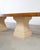 Late 20th Century Michael Taylor Neoclassical Stone Pedestal Walnut Dining Table 10 Ft For Sale - Image 5 of 18