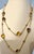 Multi Color Quartz Station Necklace With Tiny Diamonds 14kt Gold 32" L Necklace For Sale - Image 11 of 18