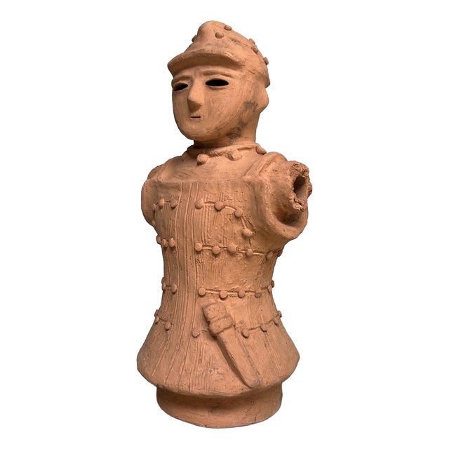 Japanese Terracotta Haniwa Warrior in Tankō Armor, Miyazaki, 1950s For Sale