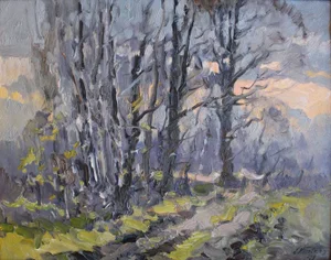 Edgars Vinters, Spring Mood, 1989, Oil on Cardboard