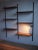 Metal Teak Iron & Brass Wall Mounted Bookcase with Lamp from Stilnovo, 1966 For Sale - Image 7 of 7