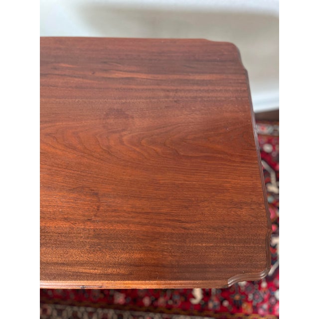 Brown Antique Victorian Eastlake Style Carved Walnut Parlor Table, Lamp Table, Hall Table on Casters For Sale - Image 8 of 12