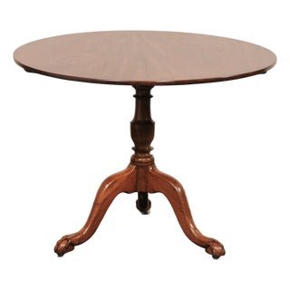 19th Century English Antique Tilt-Top Pedestal Table For Sale