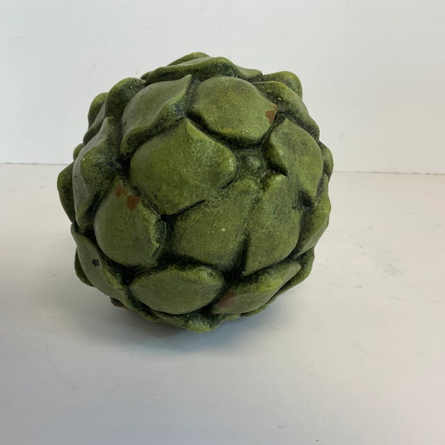 1980s Boho Chic Tabletop Decor Artichoke Figurine For Sale - Image 6 of 8