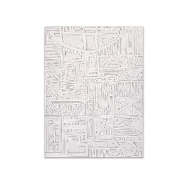 Abstract Contemporary Abstract Geometric Cut Board Drawing by Moya Aiken, Framed For Sale - Image 3 of 4