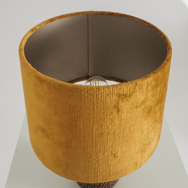 Textile Swedish Ceramic Table Lamp by Henry Brandi for Vejbystrand, 1960s For Sale - Image 7 of 14