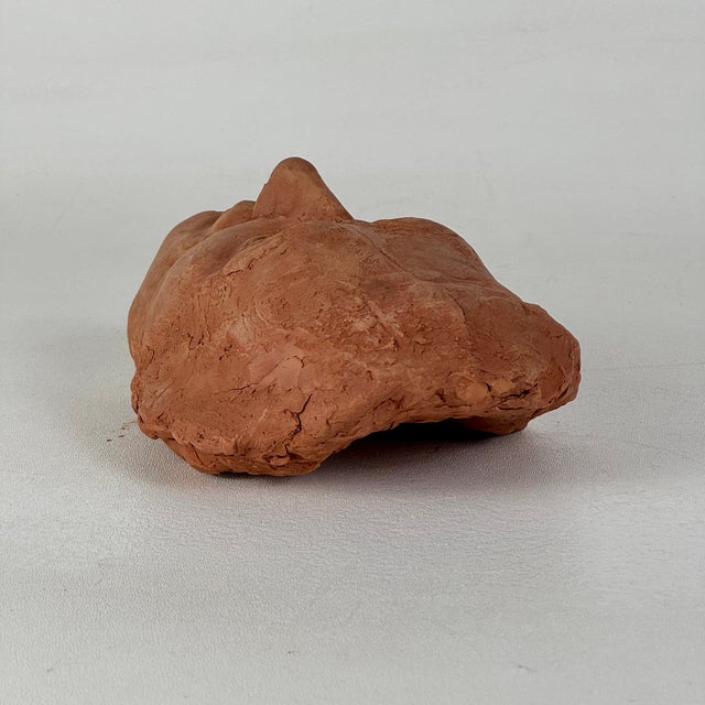 Mid 20th Century Marvelous Vintage Terracotta Face Bust Sculpture of a Stately & Enigmatic Man For Sale - Image 5 of 7
