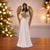 Kenneth Ludwig Chicago Angel Figurine with Harp andGold Wings For Sale - Image 4 of 4