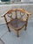 1960s Vintage English Style Wood Corner Chair With Cane Seat For Sale - Image 5 of 11