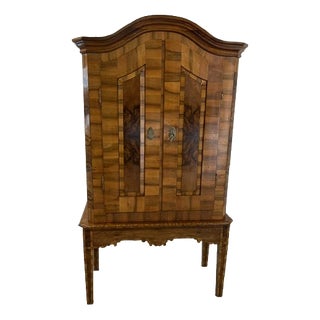 Dutch Inlaid Markertery Cabinet, 1800 For Sale