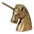 Vintage Brass Unicorn Paper Weight For Sale