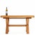 A substantial Belgian oak dining table distinguished by its bold X-form trestle base and clean architectural lines....