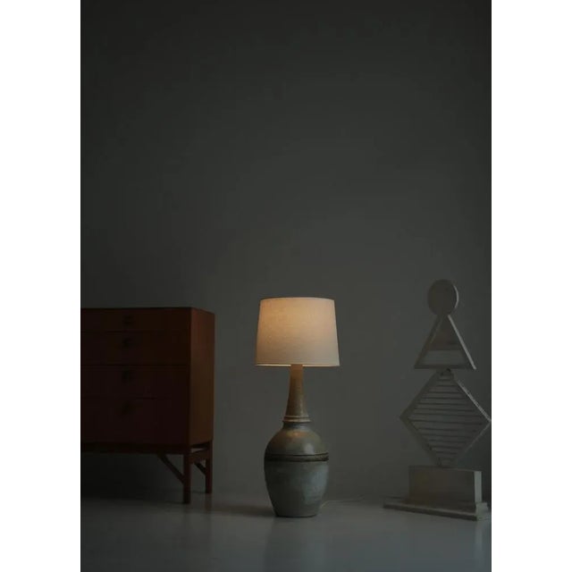 Large Ceramics Table Lamp by Løvemose Keramik, Denmark, 1960s For Sale - Image 3 of 11