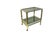 Brass and chrome two tier serving trolley. Made of smoked glass and a removable tray at the top. 1970s - Italy Dimensions:...