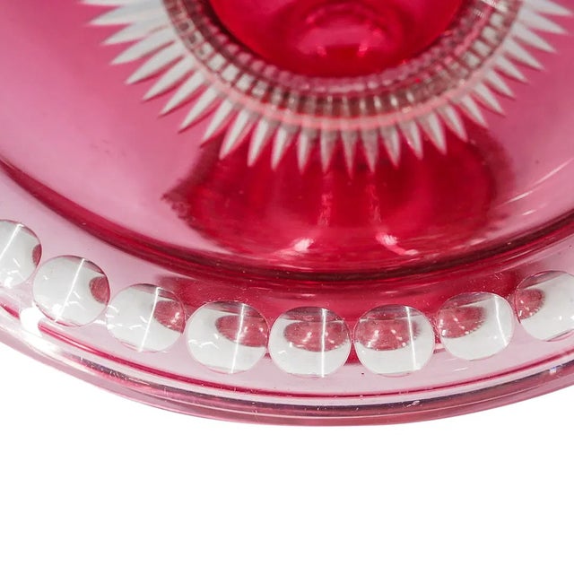 Art Deco Early 20th Century Art Deco Salviati Pink Crystal Two-Piece Tazza Centerpiece For Sale - Image 3 of 6