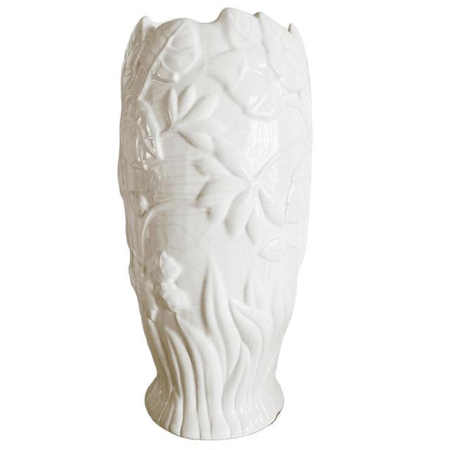 Ceramic Vintage Portuguese White Ceramic Vase, 1940s For Sale - Image 7 of 10