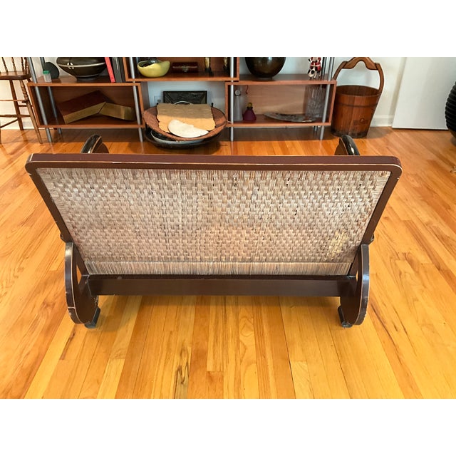Early 20th Century Imported Rare Teak Art Deco Teardrop Loveseat & Chair For Sale - Image 9 of 18