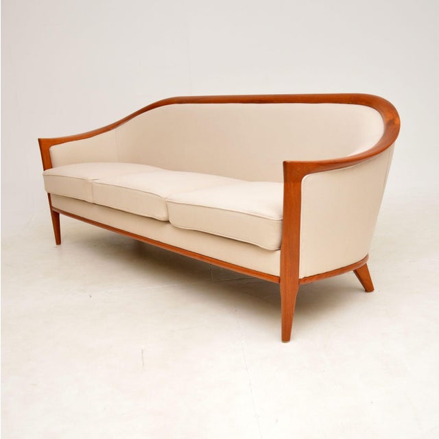 Mid-Century Modern Vintage Swedish Teak Sofa attributed to Bertil Fridhagen, 1960s For Sale - Image 3 of 13