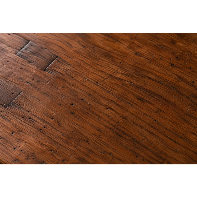 2000 - 2009 Antique French Cherry Wood Bench, 1800s For Sale - Image 5 of 6
