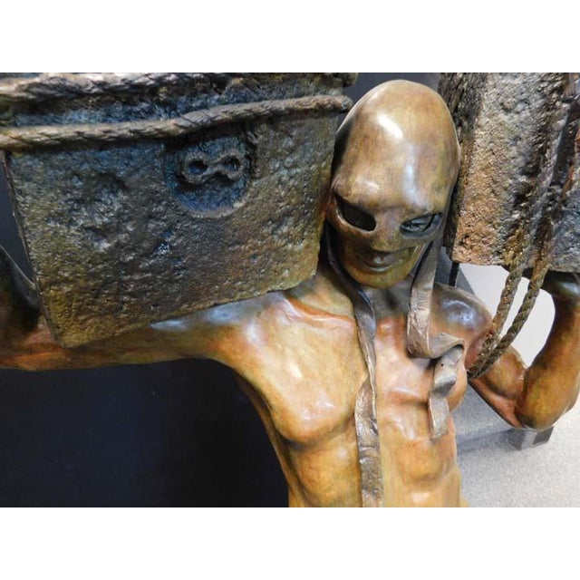 Renzo "Awake" Bronze Sculpture Hand Signed Artwork 58h X 26w X 16d For Sale - Image 11 of 17