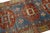 1920s Antique Malayer Runner Rug With Geometric Medallions in Muted Blue & Rust For Sale - Image 5 of 9