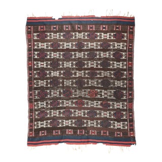 1820s Antique Bergama S Design Turkish Kilim For Sale