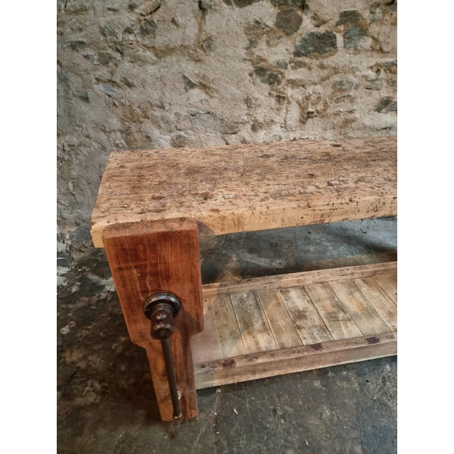 French Workbench in Beech and Oak, 1900s For Sale - Image 14 of 18