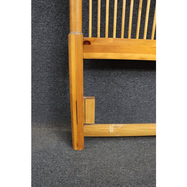 English King Size Pine Country Style Spindle Headboard For Sale - Image 3 of 10