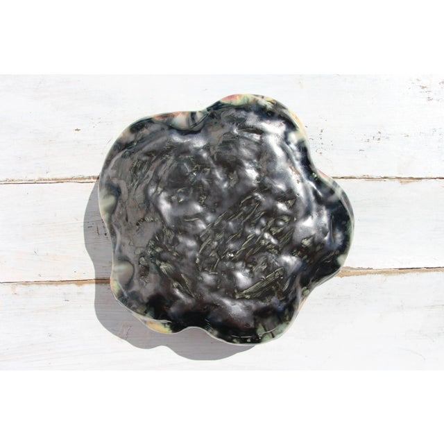 1930s French Art Deco Centerpiece Bowl, Glazed Earthenware, Studio Pottery For Sale - Image 12 of 13