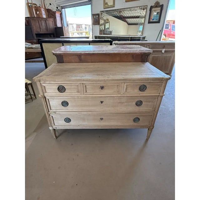 Large 18th Century French Louis XVI Solid Walnut Bleached Chest of Drawer / Commodes For Sale - Image 6 of 12