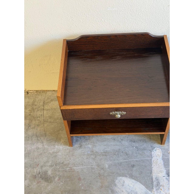Pair of Mid 20th Century Danish Teak Nightstands by Denka – Vintage Scandinavian Bedside Tables For Sale In Los Angeles - Image 6 of 8